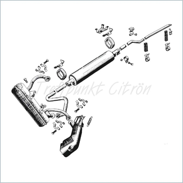 Auspuffschelle 49er -mit extra breitem Kragen-, 2CV6 / DYANE / AK / AKDY